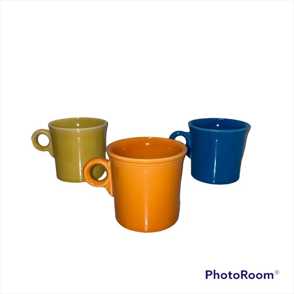 Homer Laughlin HLC Coffee Mugs Fiesta Ware Ring Handle USA Set of 6 EUC - Picture 6 of 6